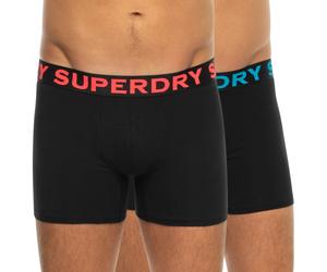 Superdry 2-er Set Boxer Briefs Schwarz, Pink & Blau