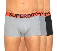 Superdry 3-er Set Trunks Schwarz, Grau & Weiß gestreift