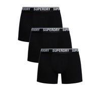 Superdry 3er Pack Herren Boxershorts Bio-Baumwolle Schwarz Optik