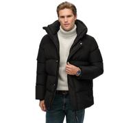 Steppjacke SUPERDRY "HOODED 5 BAFFLE SPORTS PUFFER", Herren, Gr. XL, schwarz, Web, Obermaterial: 100% Polyester, unifarben, relaxed fit, Jacken (73158564-XL) schwarz