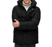 Steppjacke SUPERDRY "HOODED 5 BAFFLE SPORTS PUFFER", Herren, Gr. XL, schwarz, Web, Obermaterial: 100% Polyester, unifarben, relaxed fit, Jacken (73158564-XL) schwarz