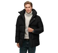Steppjacke SUPERDRY "HOODED 5 BAFFLE SPORTS PUFFER", Herren, Gr. XL, schwarz, Web, Obermaterial: 100% Polyester, unifarben, relaxed fit, Jacken (73158564-XL) schwarz