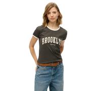 Superdry Ath Ess Ringer Fitted Kurzarm-t-shirt S Charcoal