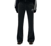 Sweathose SUPERDRY "ATHLETIC EMB FLARE JOGGER", Damen, Gr. S, N-Gr, blau (eclipse navy), Sweatware, Obermaterial: 100% Baumwolle, unifarben, regular fit lang, Hosen Sweathose, Baumwolle, slim fit (406