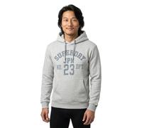 Kapuzensweatshirt SUPERDRY "SD-ATHLETIC ESS HOODIE", Herren, Gr. XL, cadet grau mel, Sweatware, Obermaterial: 100% Seide, bedruckt, meliert, normal, Rundhals, Rippbündchen, Sweatshirts (29843137-XL) c