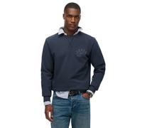 Sweatshirt SUPERDRY "ATHLETIC ESS CREW", Herren, Gr. XL, eclipse navy, angeraute Sweatware, Obermaterial: 100% Baumwolle, bedruckt, modisch, loose fit, Rundhals, Sweatshirts Sweatshirt (13032609-XL) e