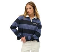 Superdry Athletic Essential Stripe Rugby Langarm-polo