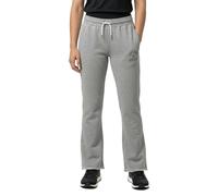 Sweathose SUPERDRY "SU-ATHLETIC PRINT FLARE JOGGER", Damen, Gr. L, N-Gr, grau (grau marl), Sweatware, Obermaterial: 60% Baumwolle, 40% Polyester, unifarben, regular fit normal, Hosen Sweathose (473298