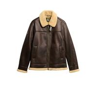SUPERDRY Blouson in Lederoptik braun | L