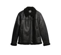 SUPERDRY Blouson in Lederoptik schwarz | L
