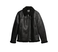 SUPERDRY Blouson in Lederoptik schwarz | M