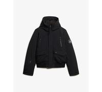 Bomberjacke SUPERDRY "CITY PADDED BOMBER JACKET", Damen, Gr. XL, schwarz, Jacken Bomberjacke, Materialmix, regular fit (48202360-XL) schwarz
