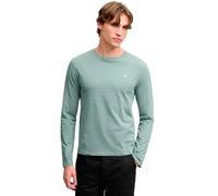 Langarmshirt SUPERDRY "CLASSIC ESSENTIAL SDCO TOP", Herren, Gr. XXL, beige (olive branch grün), Single Jersey, Obermaterial: 100% Baumwolle, unifarben, relaxed fit normal, Rundhals, Shirts Langarmshir