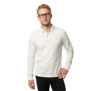 Langarm-Poloshirt SUPERDRY "CLASSIC RUGBY TOP", Herren, Gr. S, weiß (bone weiß), Single Jersey, Obermaterial: 100% Baumwolle, unifarben, relaxed fit normal, Rundhals, Bündchen, Shirts, aus Baumwolle u