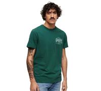 Superdry Herren T-Shirt Classic VI Heritage – Vintage-Logo, Rundhals, Kurzarm – Bengreen Meliert XL