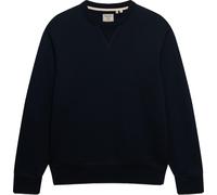 Sweatshirt SUPERDRY "ESSENTIAL STACKED LOGO CREW", Herren, Gr. M, schwarz navy, angeraute Sweatware, Obermaterial: 60% Baumwolle, 40% Polyester, bedruckt, relaxed fit normal, Rundhals, Rippbündchen, S