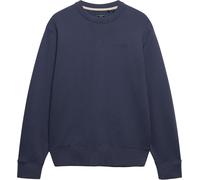 Sweatshirt SUPERDRY "ESSENTIAL STACKED LOGO CREW", Herren, Gr. XXL, soft navy, angeraute Sweatware, Obermaterial: 60% Baumwolle, 40% Polyester, bedruckt, relaxed fit normal, Rundhals, Rippbündchen, Sw