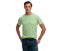 Rundhalsshirt SUPERDRY "COTTON CLASSIC LINEN PKT TEE", Damen, Gr. XXL, pastel peppermint, Single Jersey, Obermaterial: 80% Baumwolle, 20% Leinen, unifarben, relaxed fit normal, Rundhals, Shirts Rundha