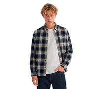 Langarmhemd SUPERDRY "L/S COTTON LUMBERJACK SHIRT", Herren, Gr. XL, N-Gr, blau (cedar check navy), Web, Obermaterial: 100% Baumwolle, kariert, regular fit normal, 1-Knopf-Manschette, Hemden, Baumwolle