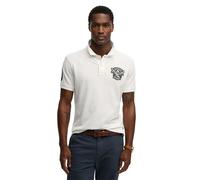 Poloshirt SUPERDRY "CREST POLO", Damen, Gr. XXL, optic, Single Jersey, Obermaterial: 100% Baumwolle, bedruckt, relaxed fit normal, Rundhals, Shirts (35814147-XXL) optic