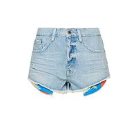 Superdry Damen Abgeschnittene Vintage Shorts mit hohem Bund Hell Indigoblau Vintage 40