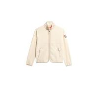 Superdry Damen Active Fleecejacke mit durchgehendem Reißverschluss Reisweiß 38