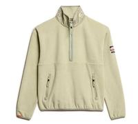 Superdry Damen Active Fleecepullover mit halbem Reißverschluss Staubiger Salbei 38