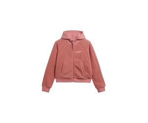 Superdry Damen Active Tech Fleece Kapuzenjacke mit Reißverschluss Verwelktes Rosé 36