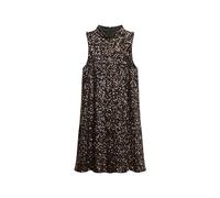 Superdry Sequin A Line Kurzes ärmelloses Kleid XS Bronze Mega Sequin