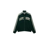Superdry Damen Athletic Essentials Applique Zip-Trainingsjacke in Oversize-Passform Emaillegrün 36