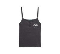 Superdry Damen Athletic Essentials Button Down Cami Top Anthrazitgrau Meliert 14-16