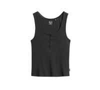 Superdry Damen Athletic Essentials Button-down-Tanktop Bison Schwarz 10-12