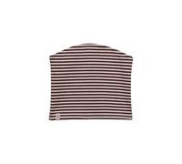 Superdry Damen Athletic Essentials Gestreiftes Jersey-Bandeau-Top Bordeauxrot/Grau Meliert 36