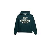 Superdry Damen Athletic Essentials Hoodie in lockerer Passform Dunkles Piniengrün 36