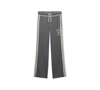 Superdry Damen Athletic Essentials Jogginghose mit Streifen und Schlag Weiß Meliert Anthrazit 36