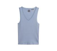 Superdry Damen Athletic Essentials Lace Trim Vest Top Gezeiten Blau 6-8