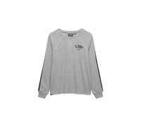 Superdry Damen Athletic Essentials Langarmshirt mit Grafik Grau Meliert 42
