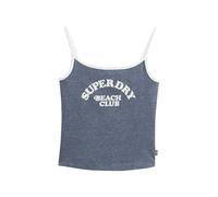 Superdry Damen Athletic Essentials Branded Cami Top Marineblau Meliert 36