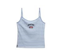 Superdry Athletic Essential Cami ärmelloses T-shirt L Tidal Blue Stripe