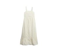 Superdry Damen Auffallendes gestuftes Maxikleid Staubig Ecru 42