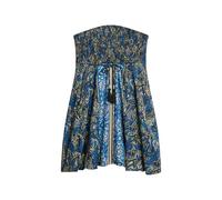 Superdry Damen Bandeau-Kleid Blatt Marineblaues Paisley-Muster 44