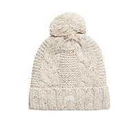 Superdry Damen Vintage Cable Beanie Baskenmütze, Tweed de Avena,