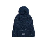 Superdry Damen Vintage Cable Beanie Baskenmütze, Azul Oscuro, One Size