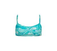 Superdry Damen Bedrucktes Bustier-Bikinioberteil Bali Blau Marmoriert 38