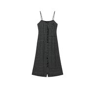 Superdry Damen Bedrucktes Midi-Kleid mit Knopfleiste Schwarzer Punktreihen-Print 44