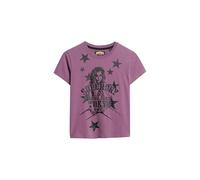 Superdry Damen Besonders figurbetontes Pop Archive T-Shirt Violett Gumdrop 40