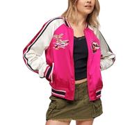 Superdry Damen Bestickte Suikajan Bomberjacke Kräftiges Pink 36