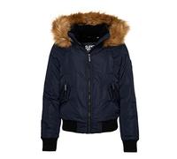Superdry Damen Bomberjacke aus Mikrofaser Marineblau 38