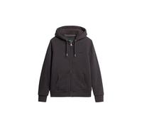 Superdry Damen Borg-gefütterter Hoodie mit Reißverschluss Bison Schwarz 36
