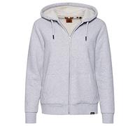 Superdry Damen Borg Lined Zip Hood Hooded Sweatshirt, Glacier Grey Marl, XL